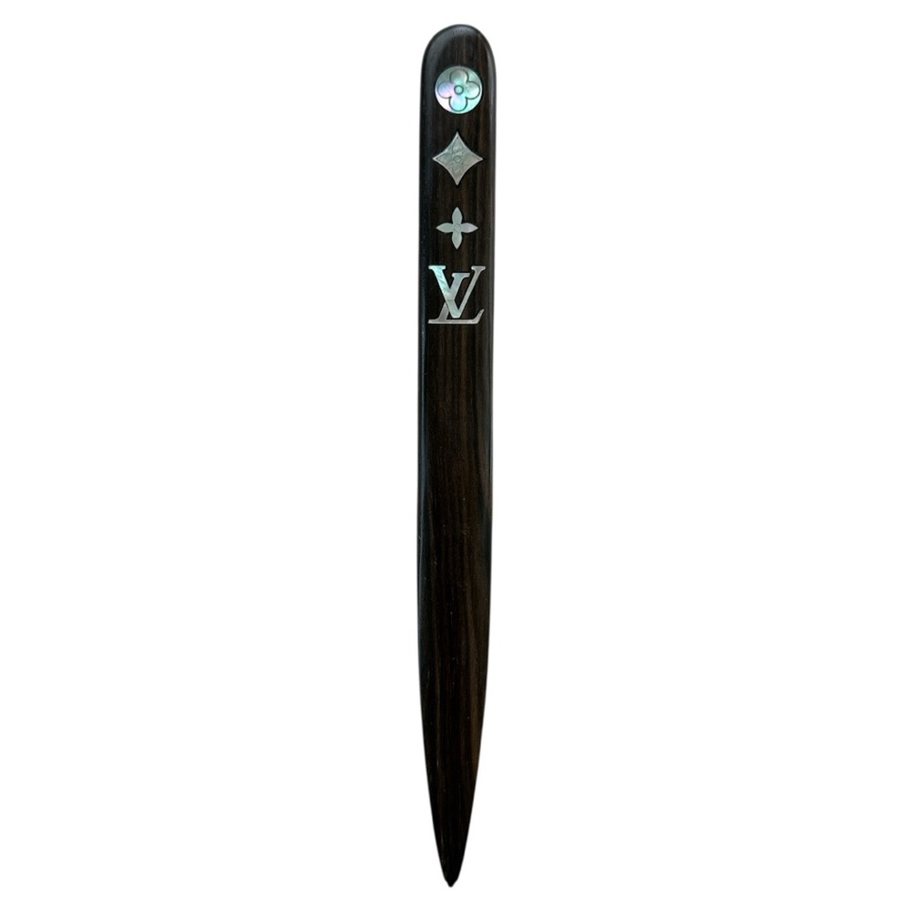 Louis Vuitton Mahogany Wood Letter Opener with Mother of Pearl Accents